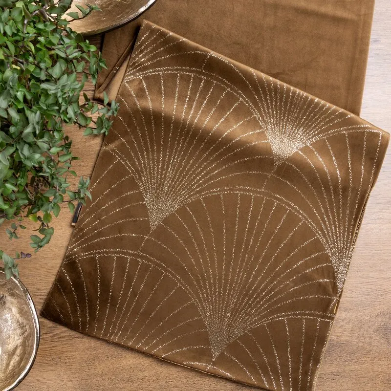 OBRUS BLINK 14 35 X 140 CM BRĄZOWY - EU_389907