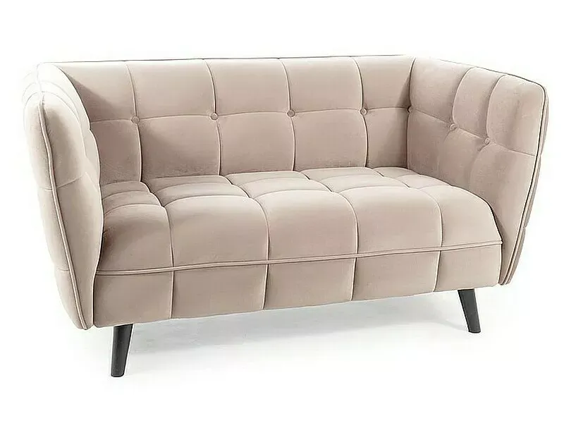 Sofa 2-osobowa CASTELLO 2 VELVET Bluvel 28 beżowa wenge Signal — zdjęcie 2