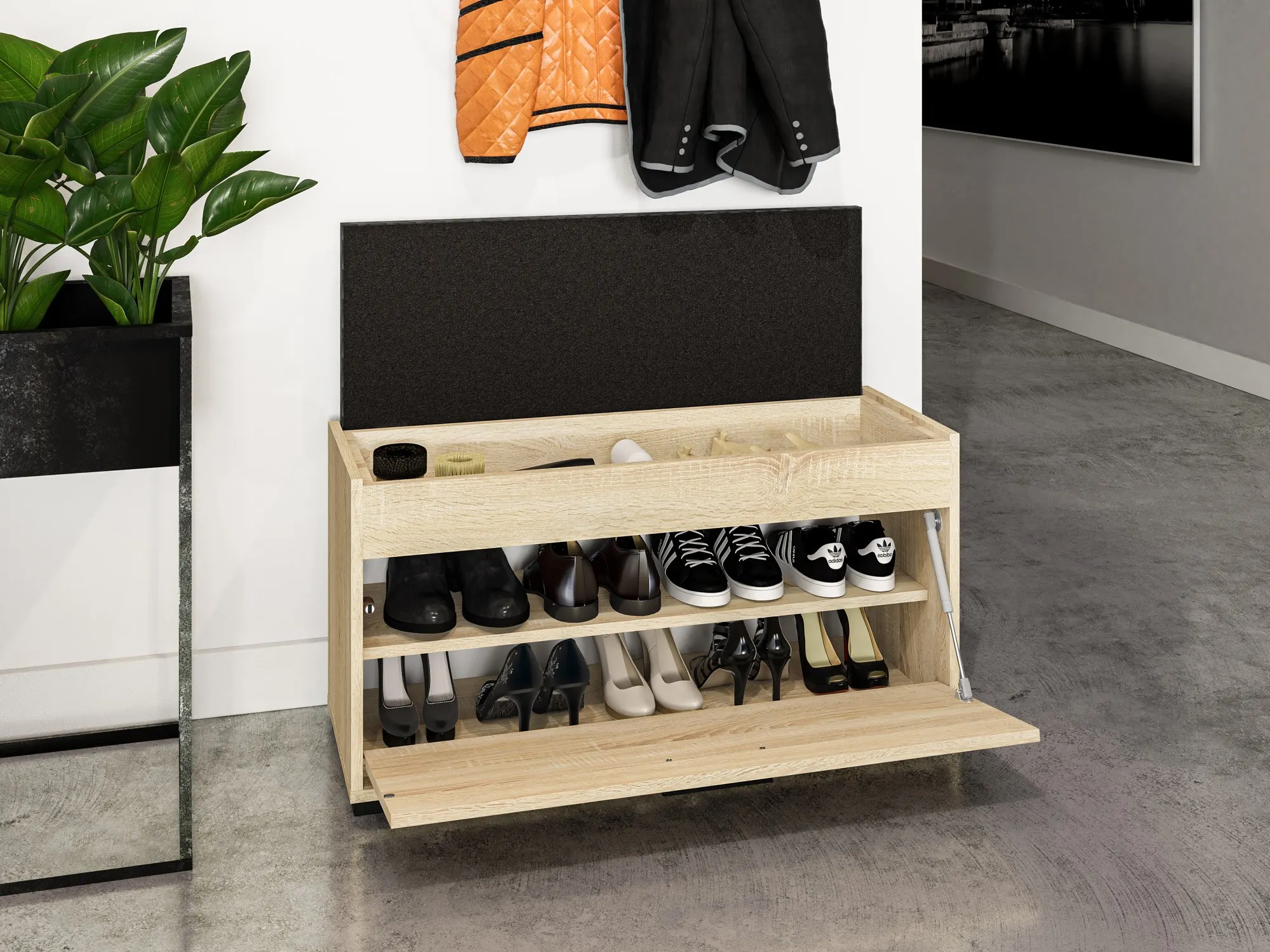 Szafka na buty CARO 05 Sonoma jasna 48x90x34 - 1CARO05-001