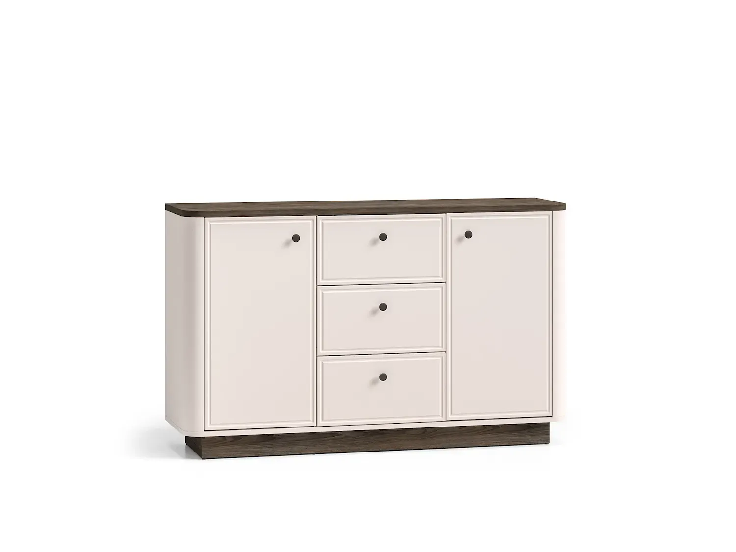 Komoda 2-drzwiowa z 3 szufladami VILAVIO 04 szer.138cm dąb windmill dark cashmere