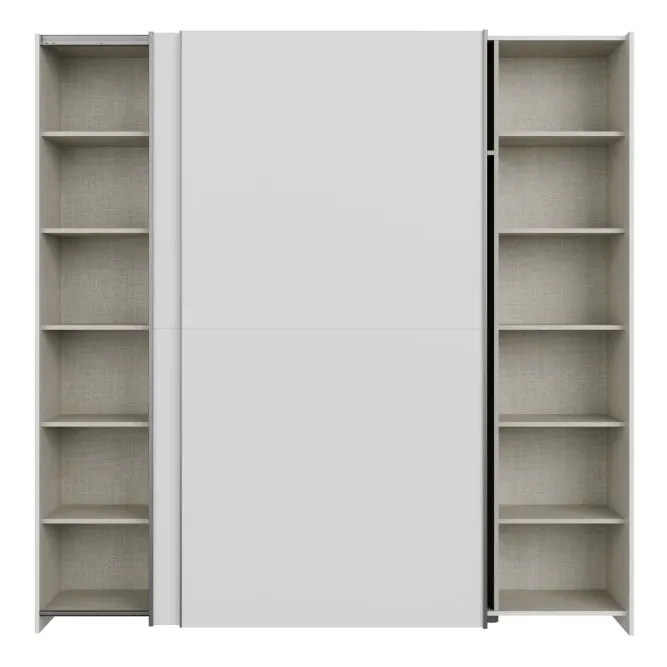 Szafa 2-drzwiowa HOME NOOK 2 drążki i półkI drzwi przesuwne 200cm biała - HMNS32231-120