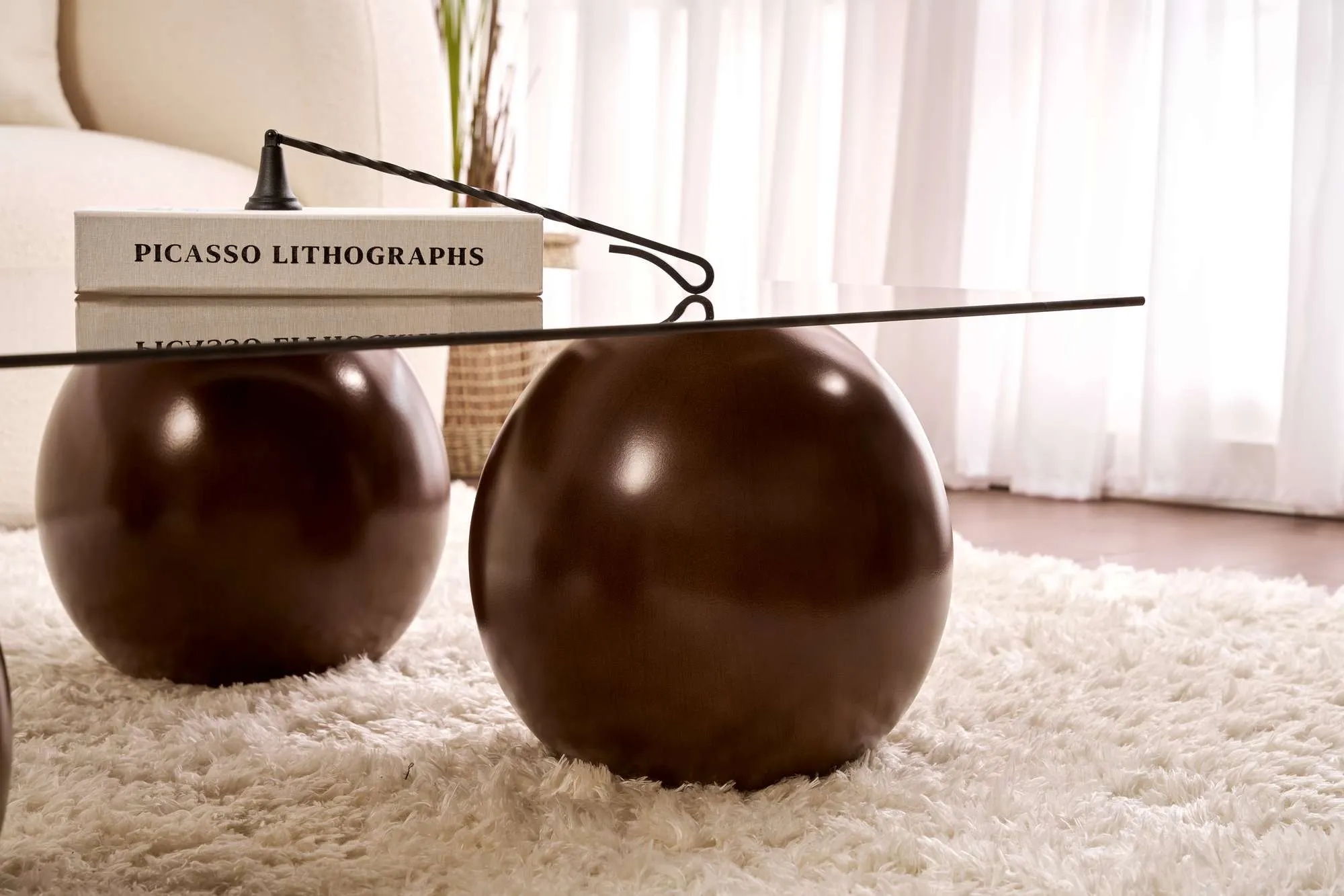 Stolik kawowy SERA 75x110 cm orzech brązowy - ASI_857NRD1136