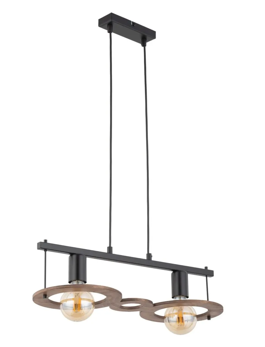 Lampa wisząca COFFEE 2 brązowo-czarna