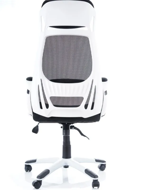 Fotel obrotowy Q-409 czarno-biały Signal - OBRQ409CB