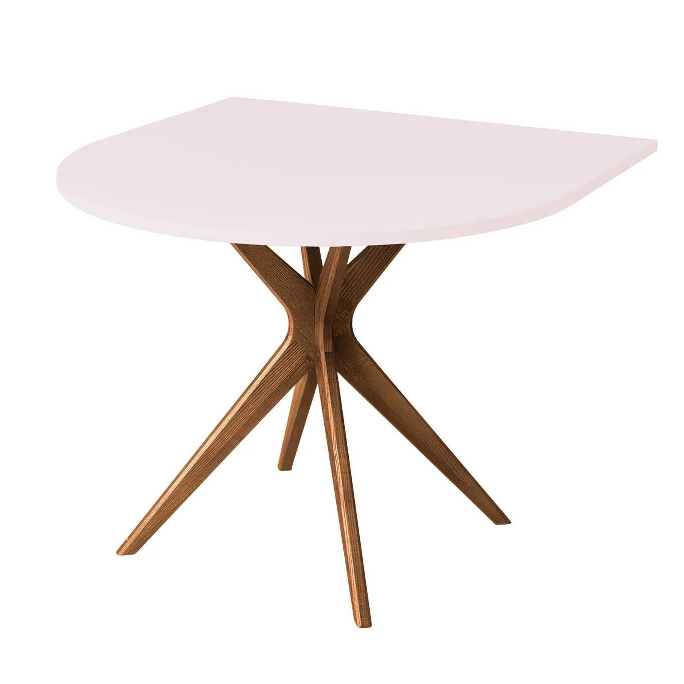 Stół półowalny JUBI Racetrack 90x90cm dąb różowy Stolik kawowy, Meble, Tabela, Stół do jadalni, Krzesło