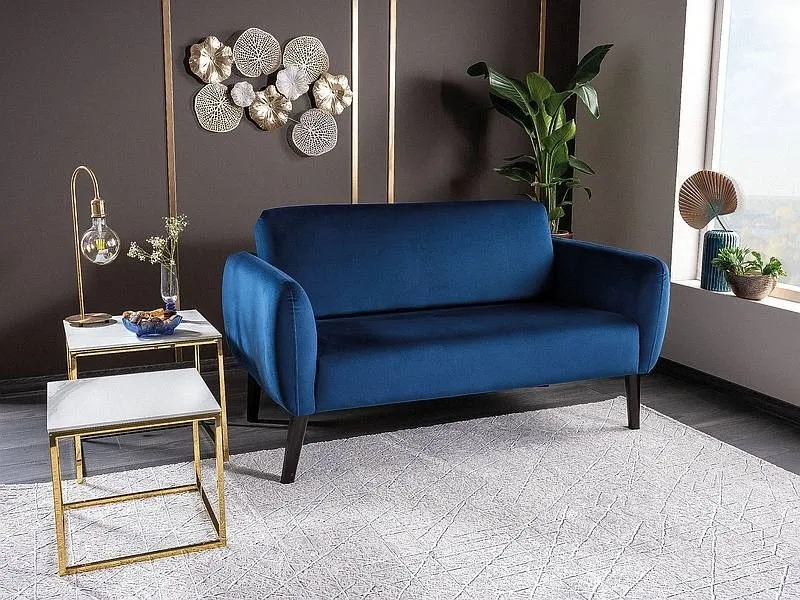 Sofa ELSA VELVET Bluvel 86 granatowa wenge - ELSAVGW