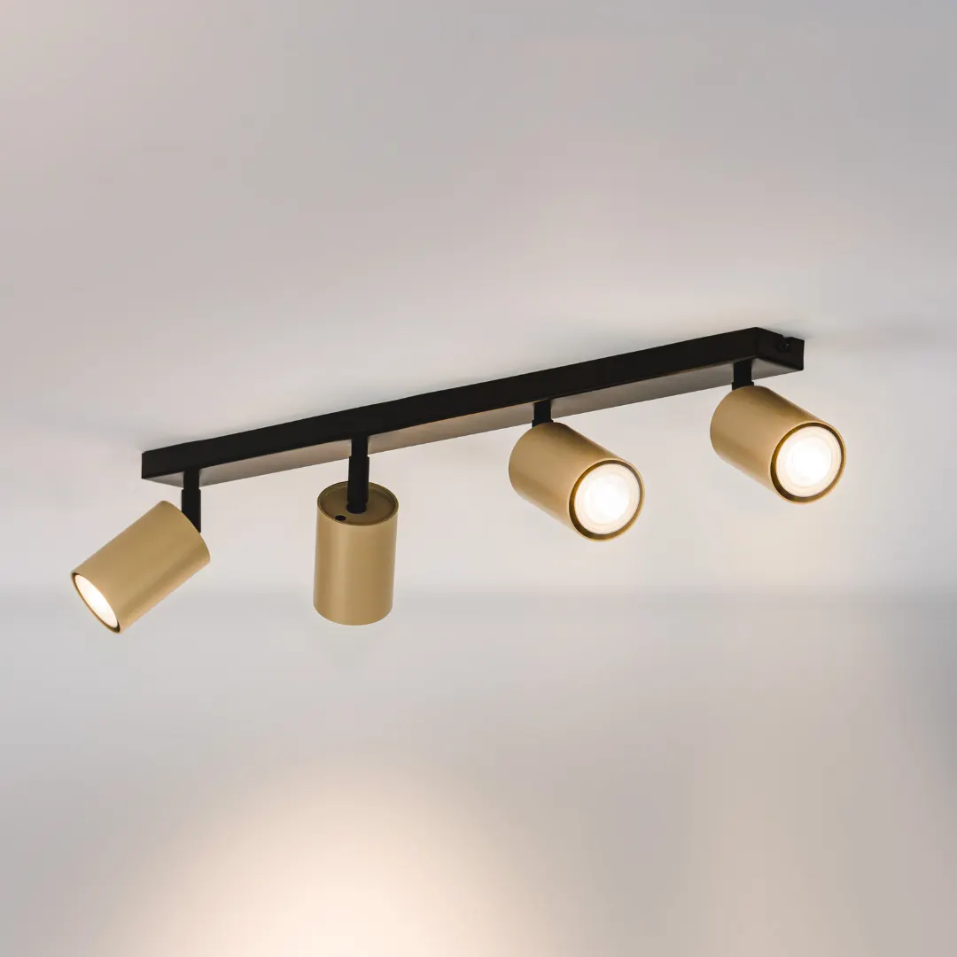 Lampa sufitowa ZOOM 4 czarno-złota
