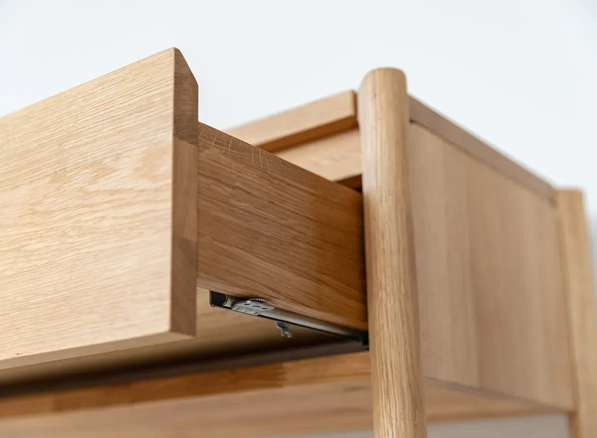 Konsola z szufladą dębowa CAMPI dąb olejowany - KULCA02