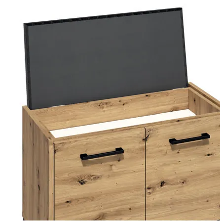 Szafka na buty z siedziskiem i schowkiem NEVIO 04 dąb artisan - 1NEVI04-001