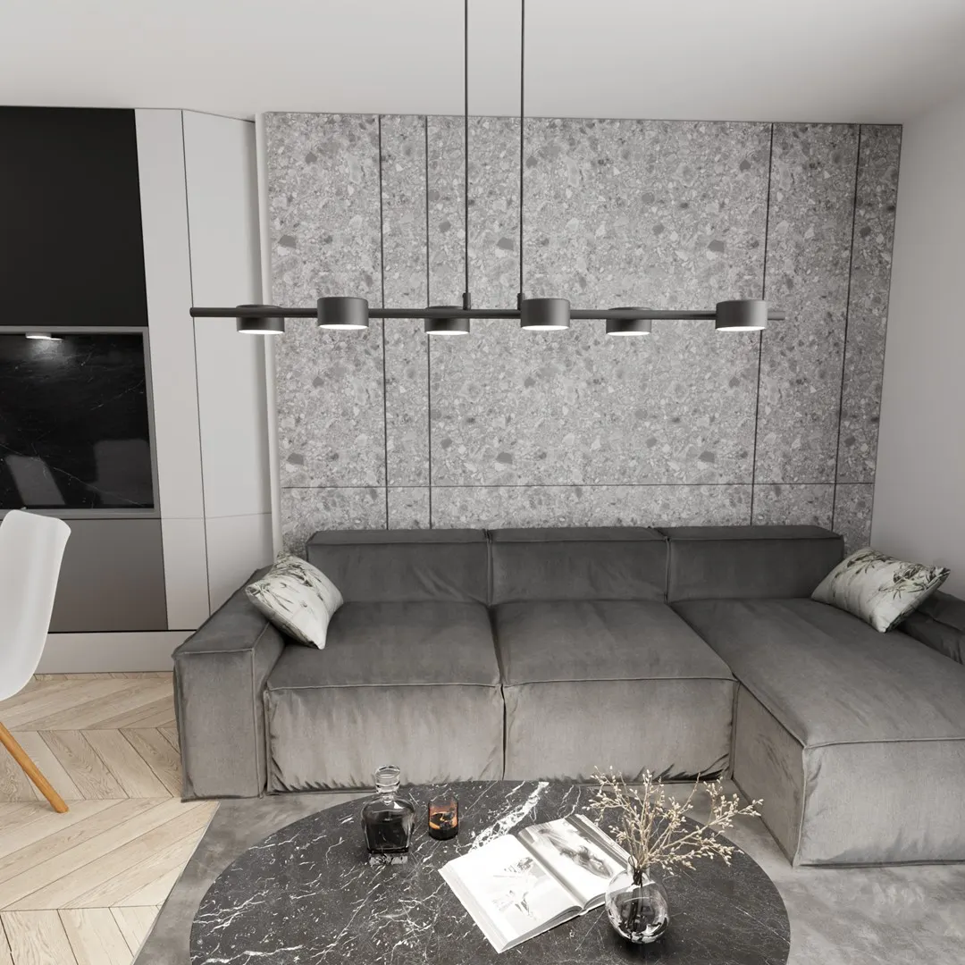 Lampa wisząca SORA 6 BL czarna - 1440/6