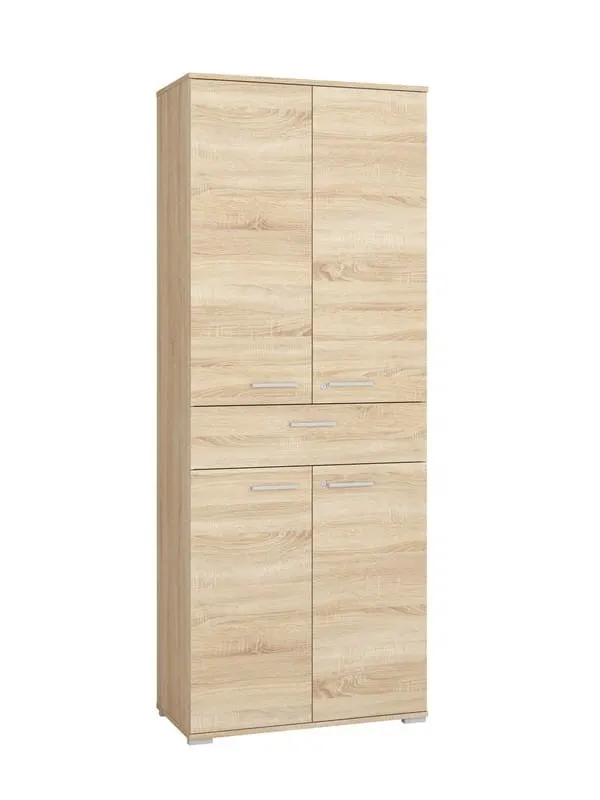 Szafa biurowa 4-drzwiowa z szufladą i zamkiem OPTIMAL 02 Dąb sonoma jasna 204x79x41 Szafa biurowa 4-drzwiowa z szufladą i zamkiem OPTIMAL 02 Dąb sonoma jasna 204x79x41