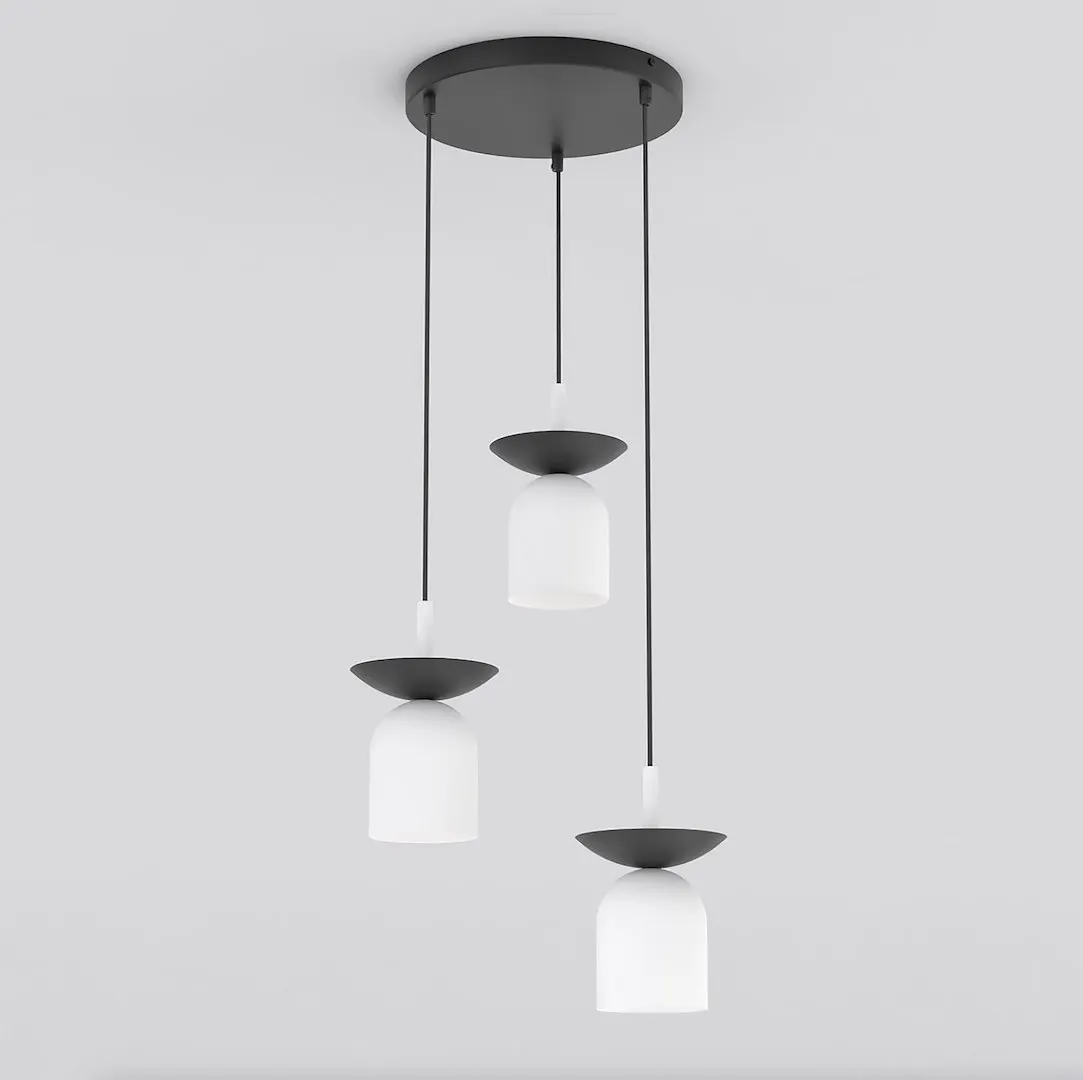 Lampa wisząca metalowa EGO 3 PREM BL biała