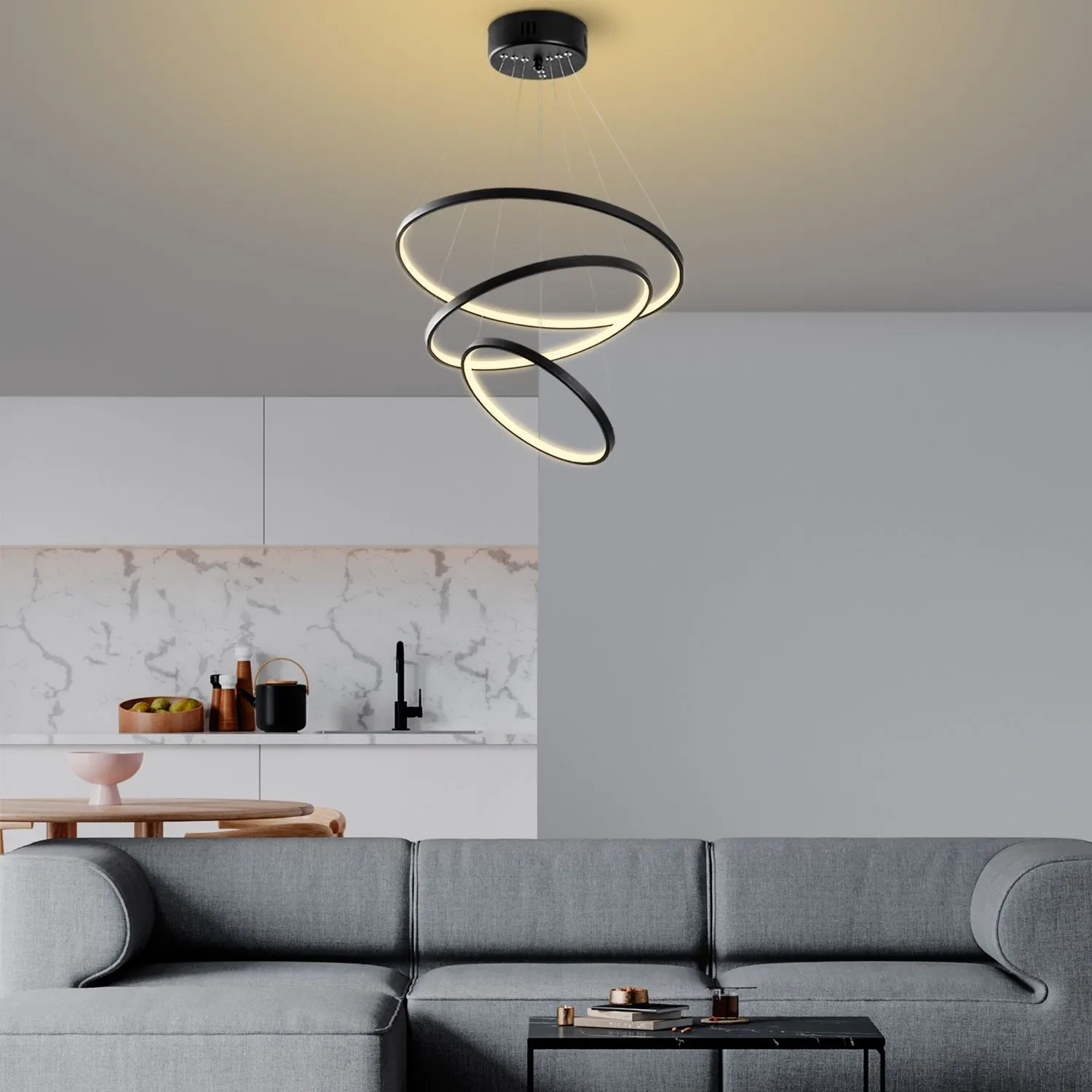Lampa wisząca led SIMIT czarna — zdjęcie 7