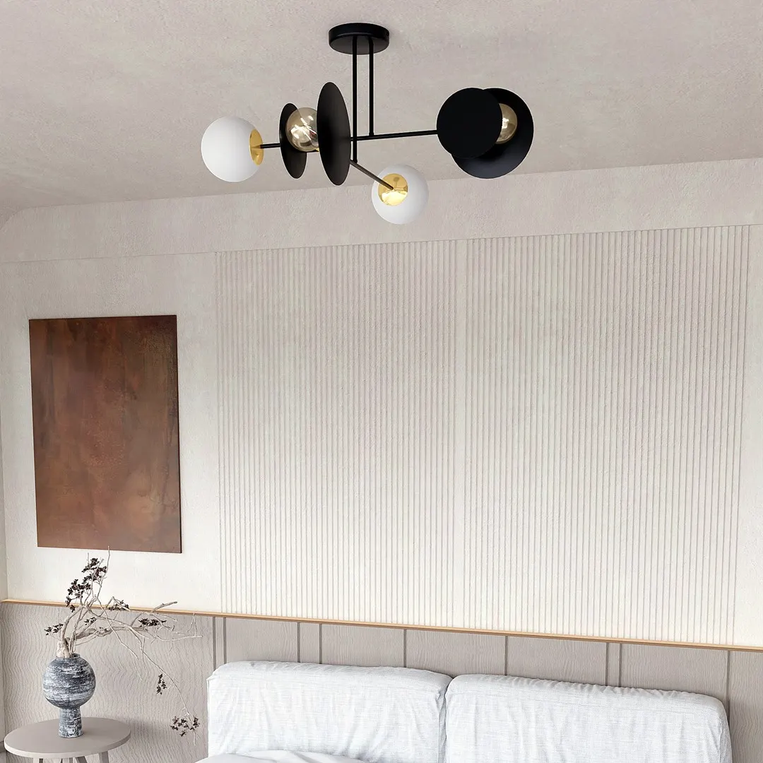Lampa sufitowa MINERVA Czarny 612/4 - 612/4