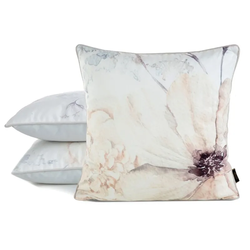 POSZEWKA VELVET 128 45 X 45 CM BEŻOWY - EU_457991