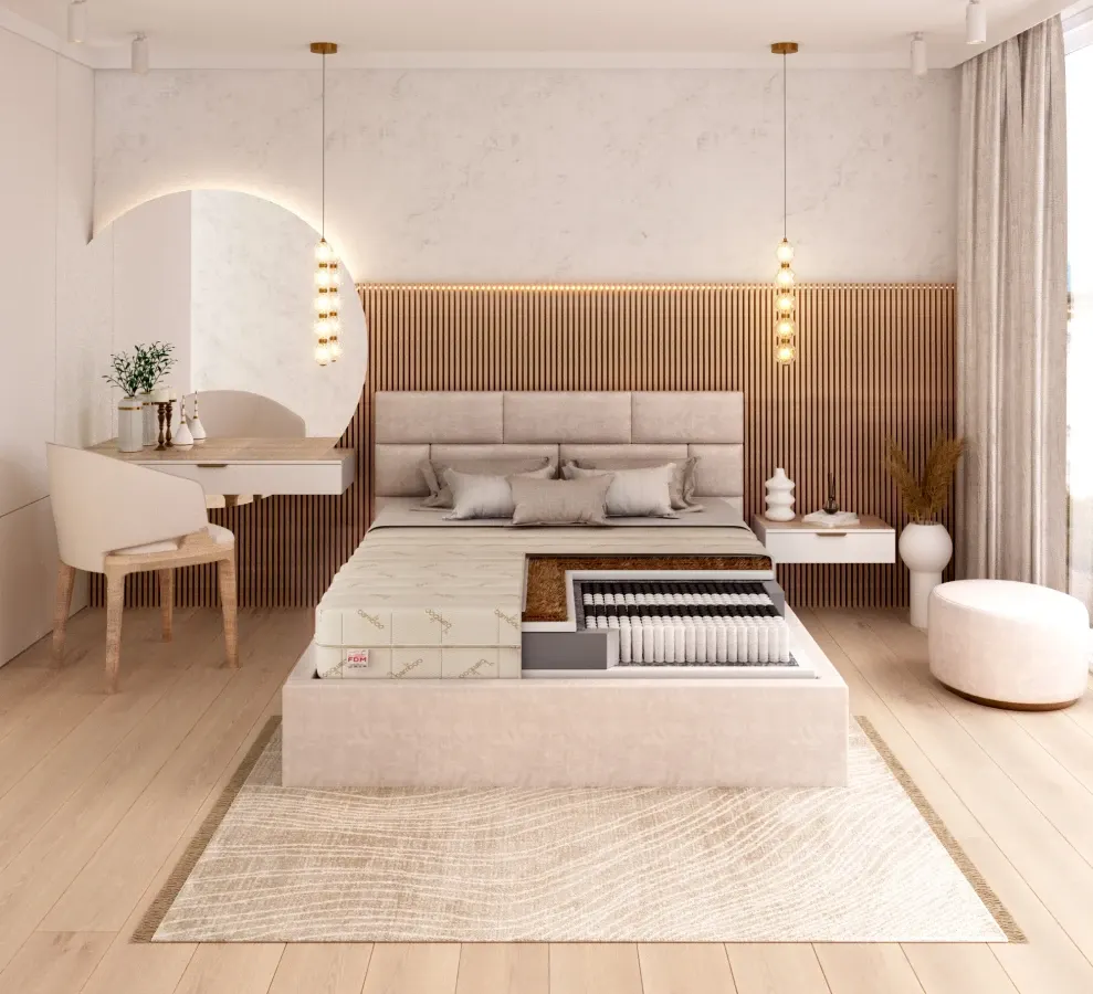 Materac multipocketowy GRADO podwójny kokos - 180x200x25 — zdjęcie 3