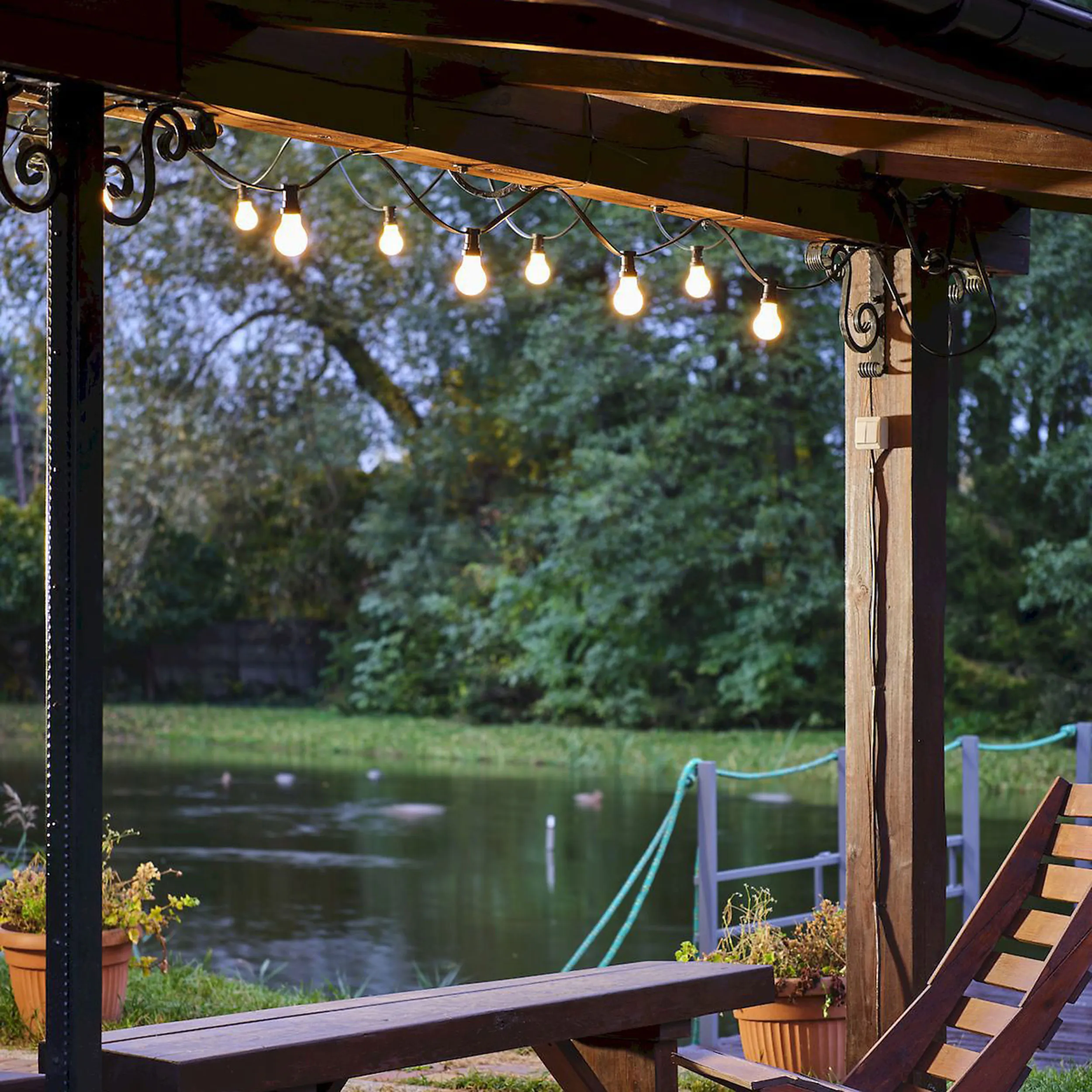 Girlanda MODO 12 oprawek IP44 1M - TK_4390