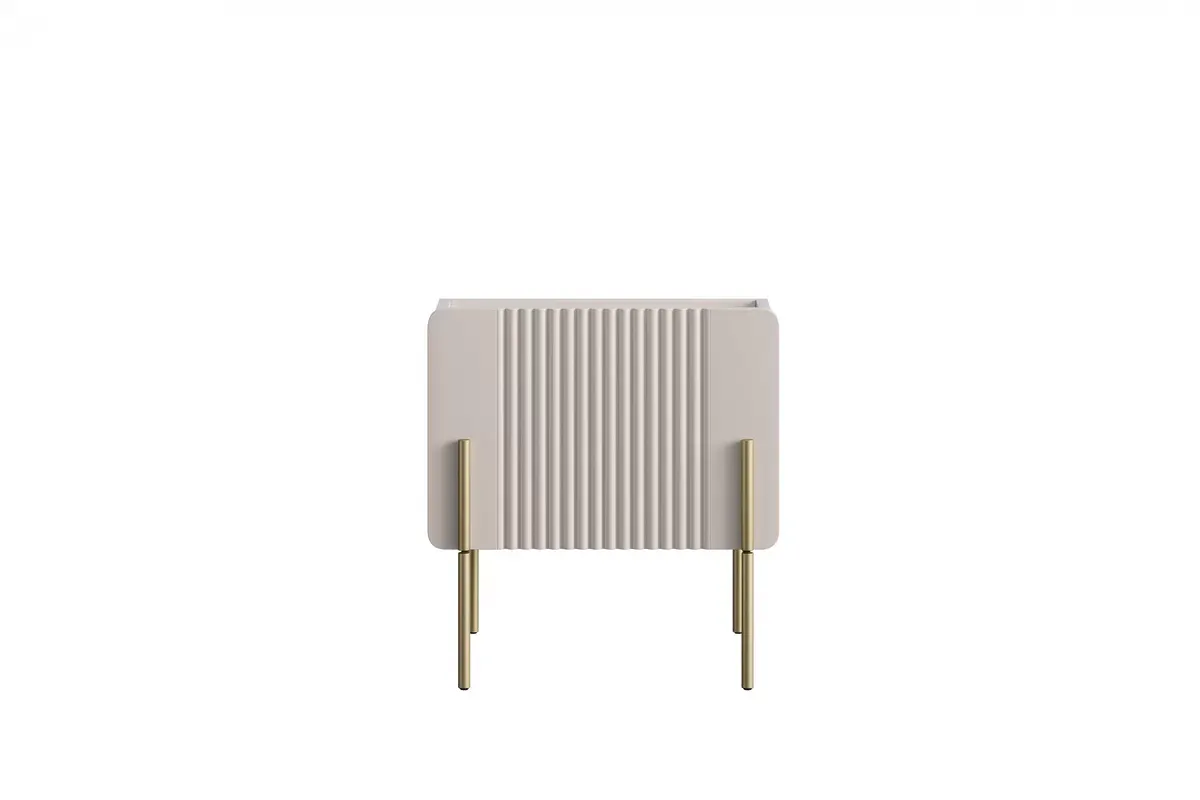 MALMI Szafka nocna 45 1SZ - cashmere / crema bianca / złote nogi - B_156233