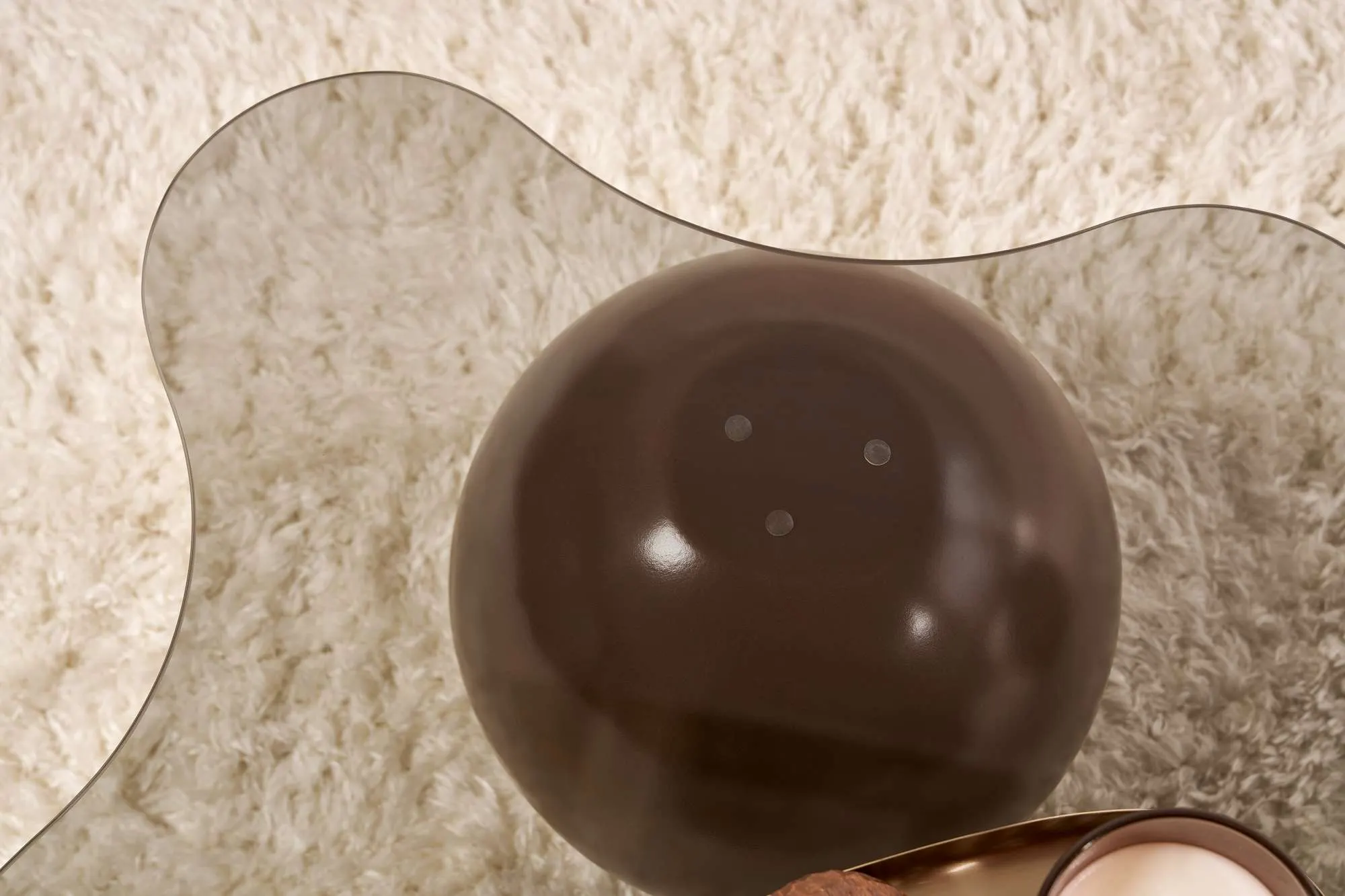 Stolik kawowy NOXA 80x120 cm nogi kuliste orzech blat szary - ASI_857NRD1134