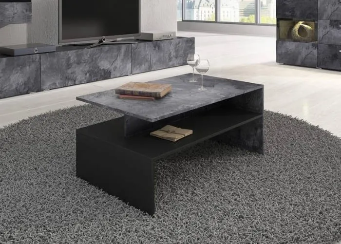 Stolik kawowy BAROS 60x100 schiefer czarny - 24B0BM99