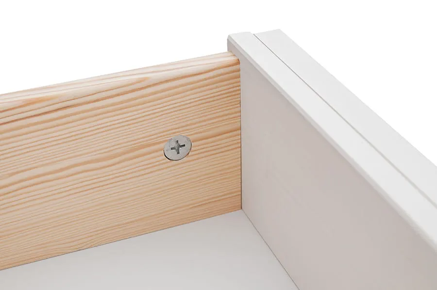 Komoda z 5 szufladami BELLUNO ELEGANTE biała, orzech - PL005B/O