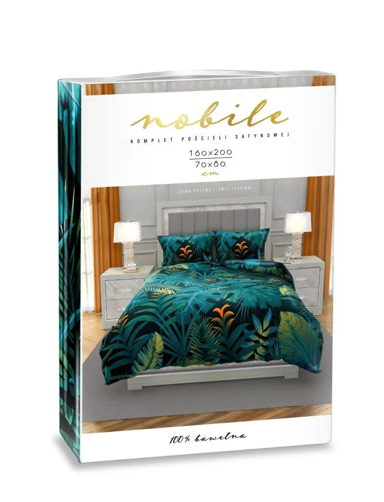 Pościel komplet NOBILE 020 160x200+2x70x80 satyna bawełaniana fotoprint wielokolorowy - FARO_31234