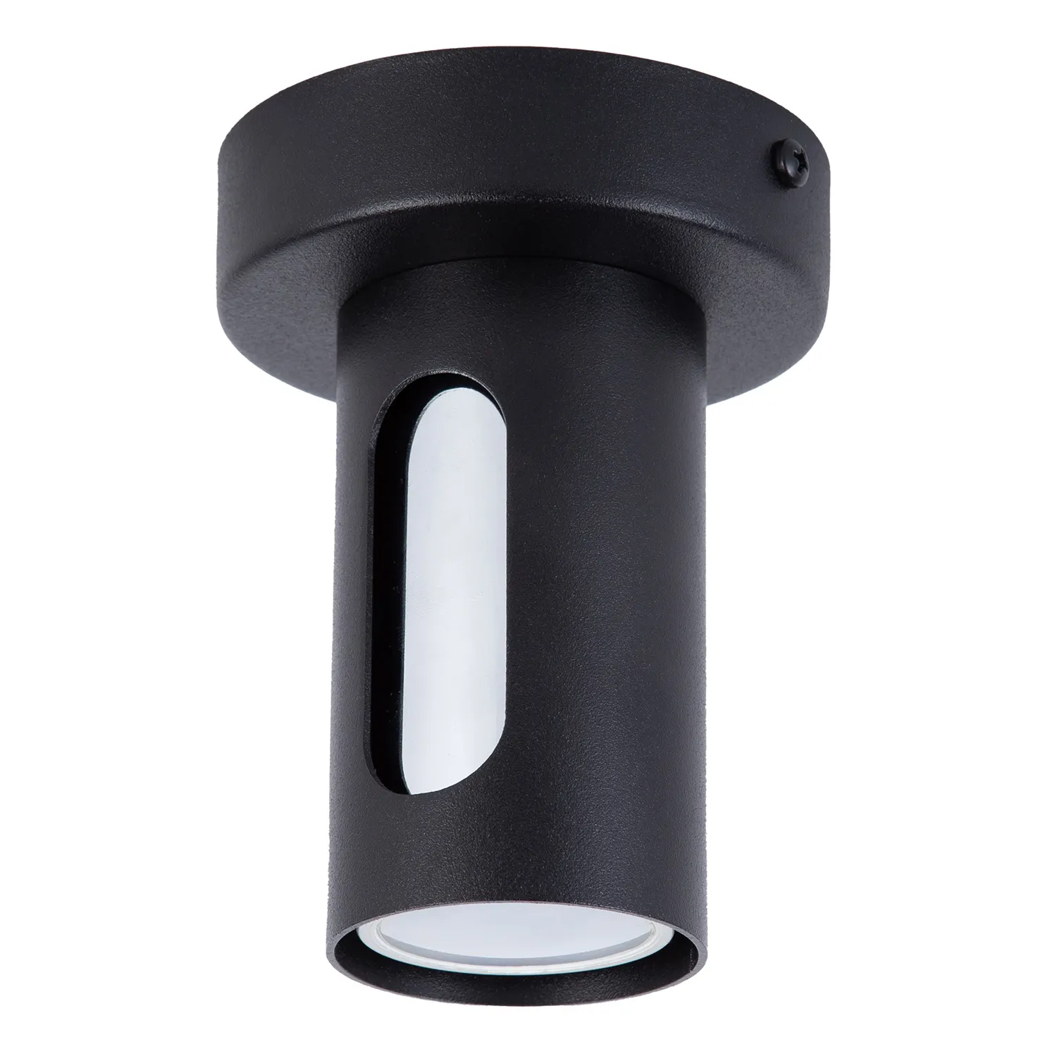 Plafon stalowy FLOW 1 czarny srebrny Lampa sufitowa, Oświetlenie