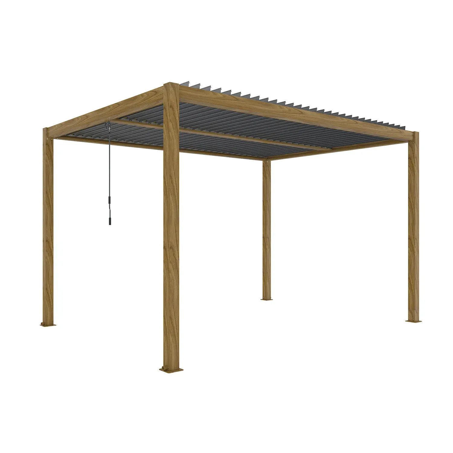 Pergola LUXE 3x4x2,5m z oświetleniem LED v2 efekt drewna Esti&Esta