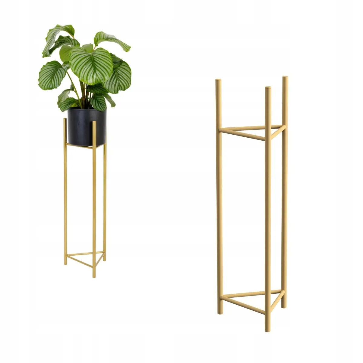 Kwietnik-stojak na donice metalowy SENS M złoty Roślina, Roślina doniczkowa, Słoik, plantator, Ceramika