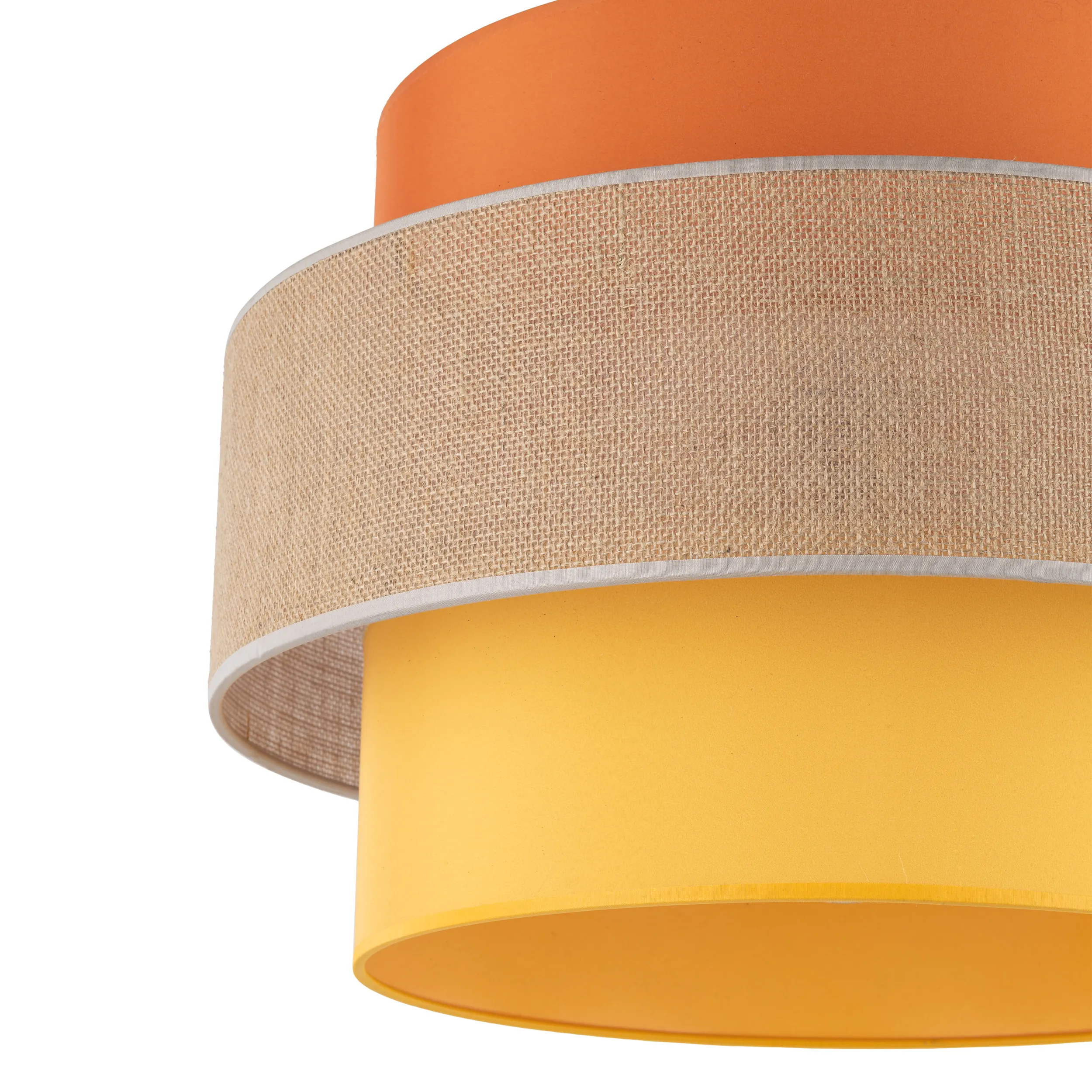 Lampa wisząca TRIO JUTA MIX wielokolorowa brązowa pomarańczowa żółta na czarnej podstawie i przewodzie 160x50cm - TK_2783