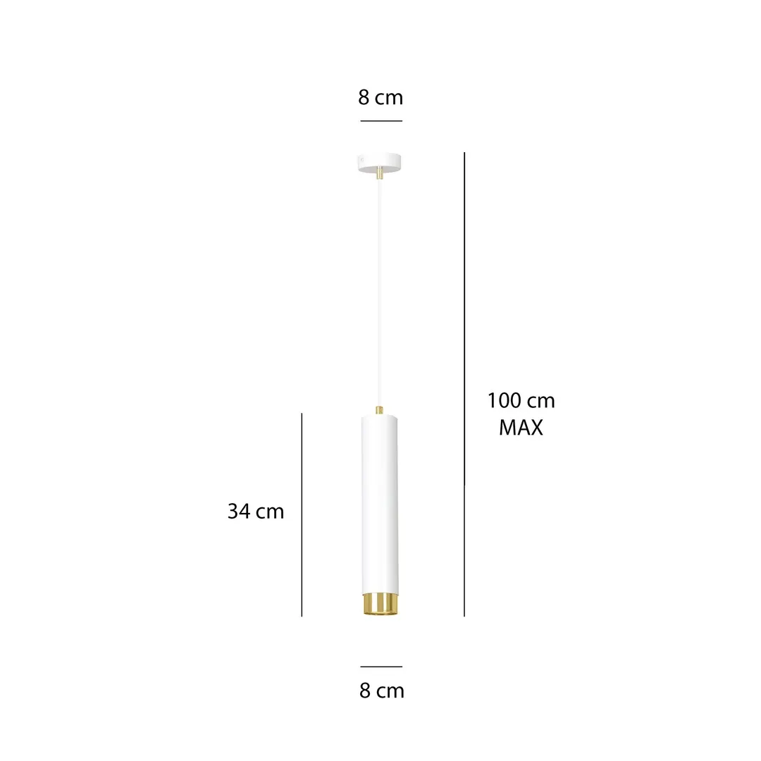 Lampa wisząca KIBO 1 biały złoty — zdjęcie 8