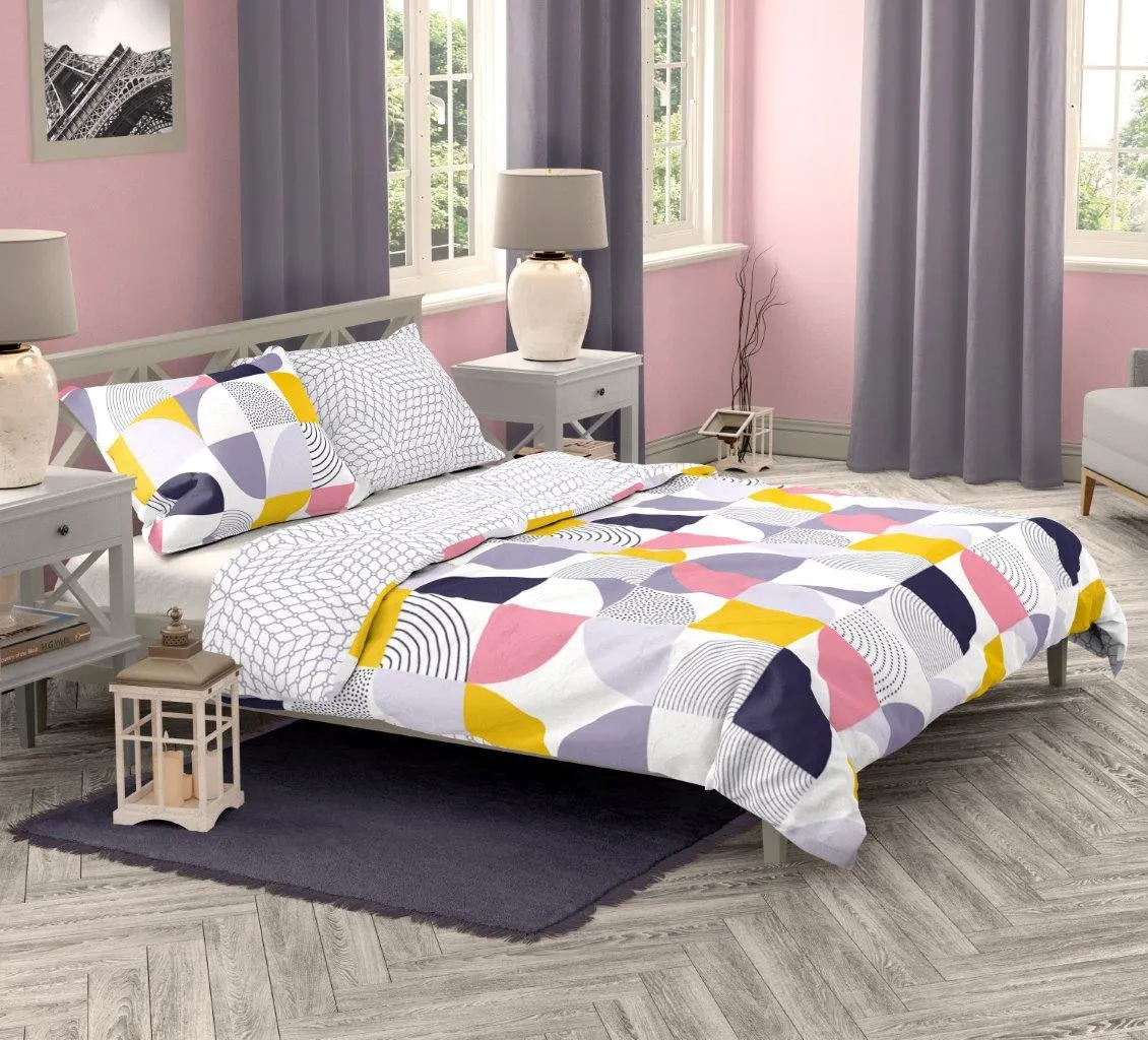 Pościel komplet MILAGRO VERDE 008 satyna bawełniana 160X200+2x70X80 wielokolorowa - FARO_29951