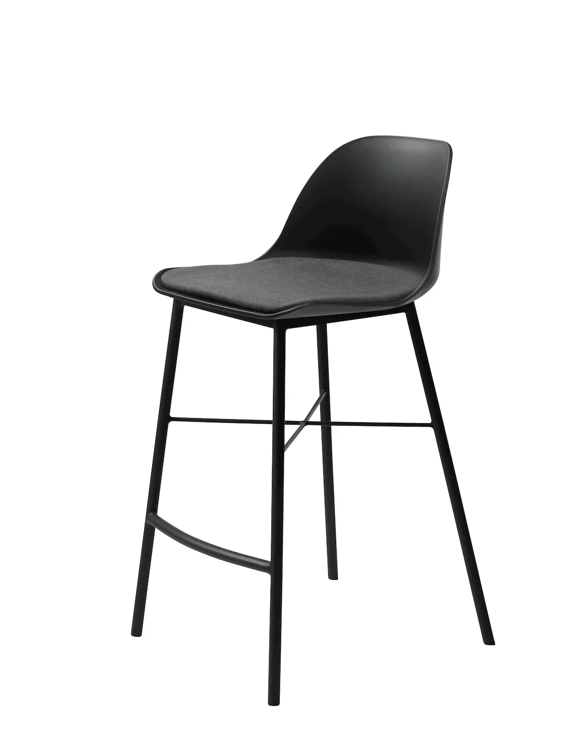 Hoker WHISTLER tapicerowane siedzisko - czarny, szary