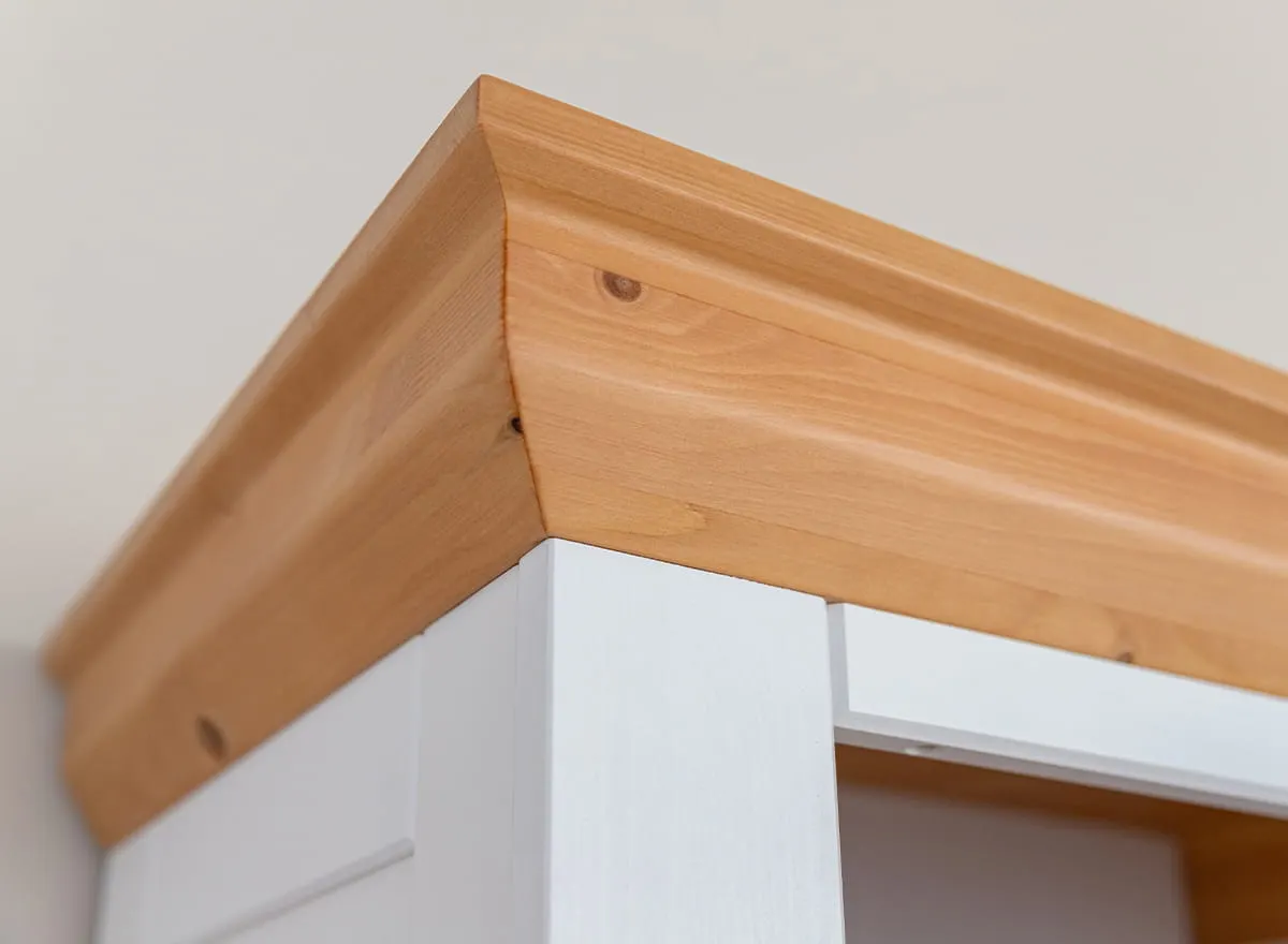 Szafa MARONE ELITE 1-drzwiowa z 2 szufladami - biały, złocisty - PLMEL27