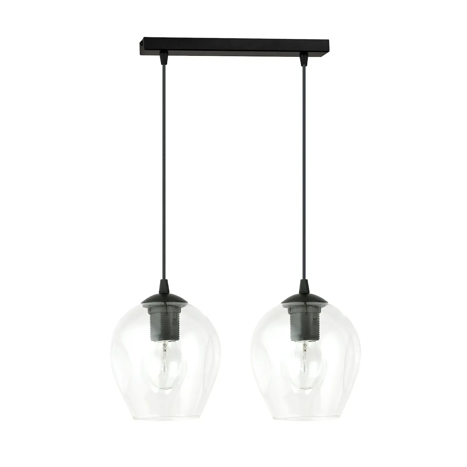 Lampa sufitowa ISTAR 2 czarny transparentny