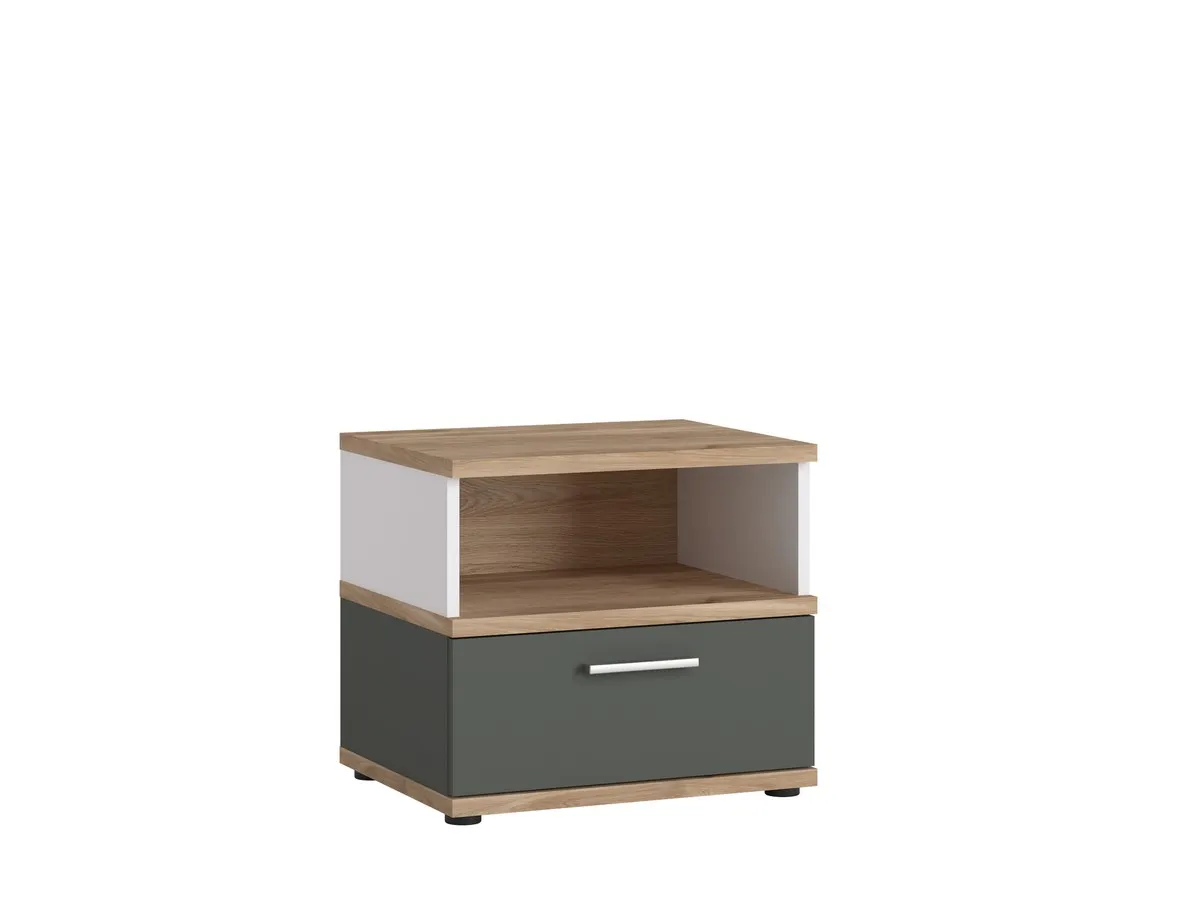 TWENTY TWEK03 SZAFKA NOCNA 1S DĄB HONEY CASTELLO/BIAŁA ALPEJSKA/GRAFIT SZARY Wójcik TWENTY TWEK03 SZAFKA NOCNA 1S DĄB HONEY CASTELLO/BIAŁA ALPEJSKA/GRAFIT SZARY Wójcik