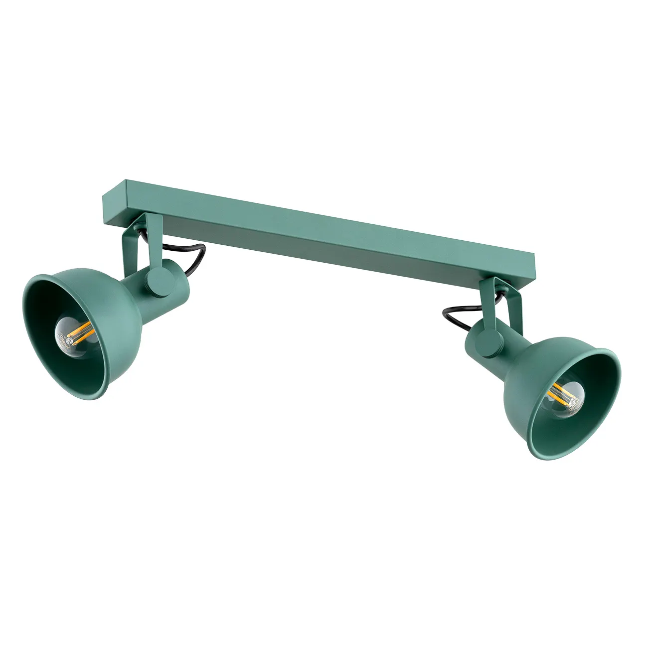 Plafon LENORA metalowy zielony regulowany 54x19cm - 7174