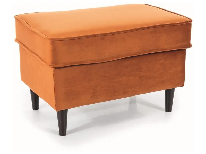 Podnóżek aksamitny RON VELVET cynamonowy