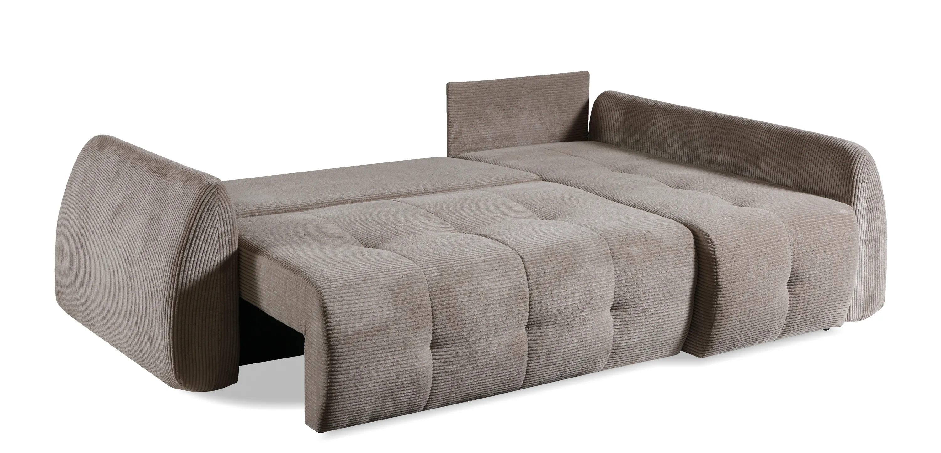 Narożnik rozkładany pikowany LUNA POSO 252 cm L/P z pojemnikiem brązowy - LUNA_POSO_03