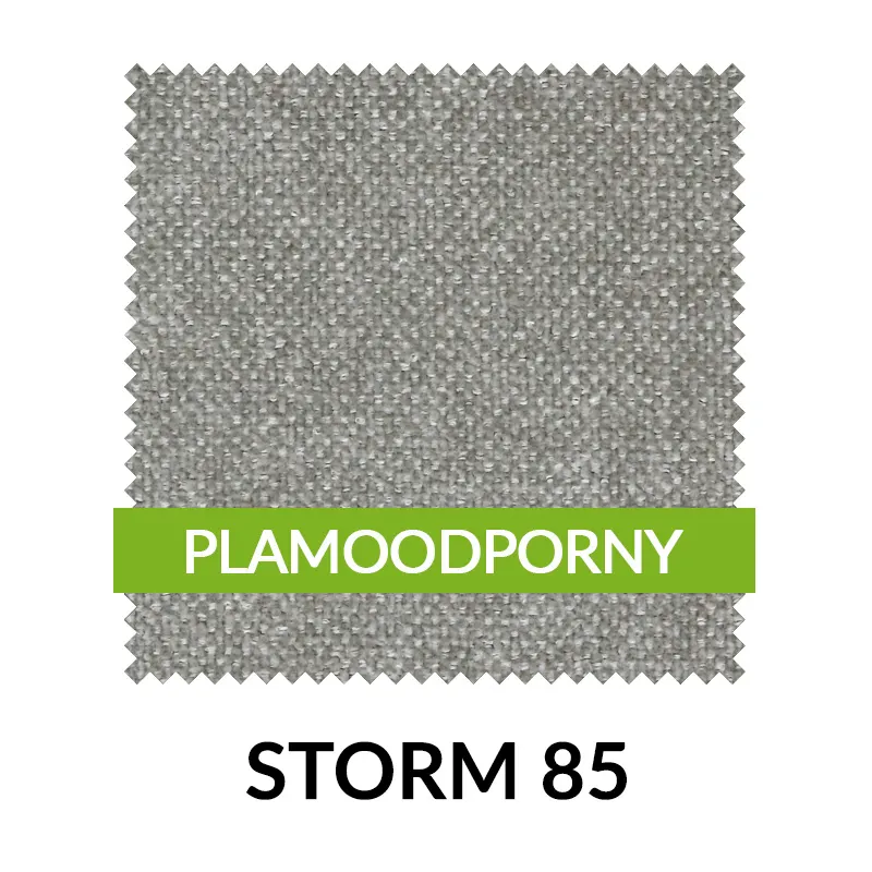 Krzesło BELLUNO ELEGANTE 22 z jasnoszarym siedziskiem materiałowym - białe (STORM 85) - DRMKT22/S85