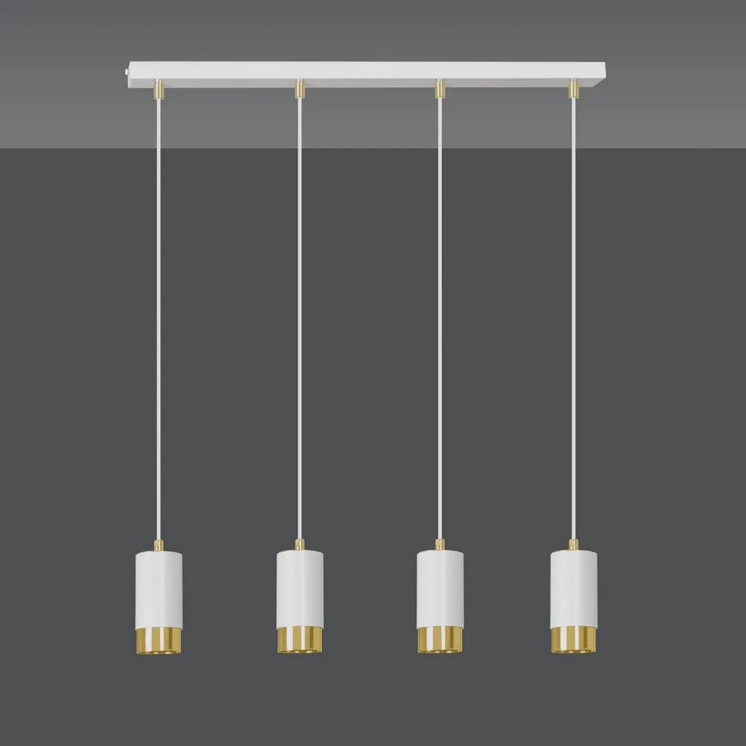 Lampa wisząca FUMIKO Biały/Złoty 815/4 - 815/4