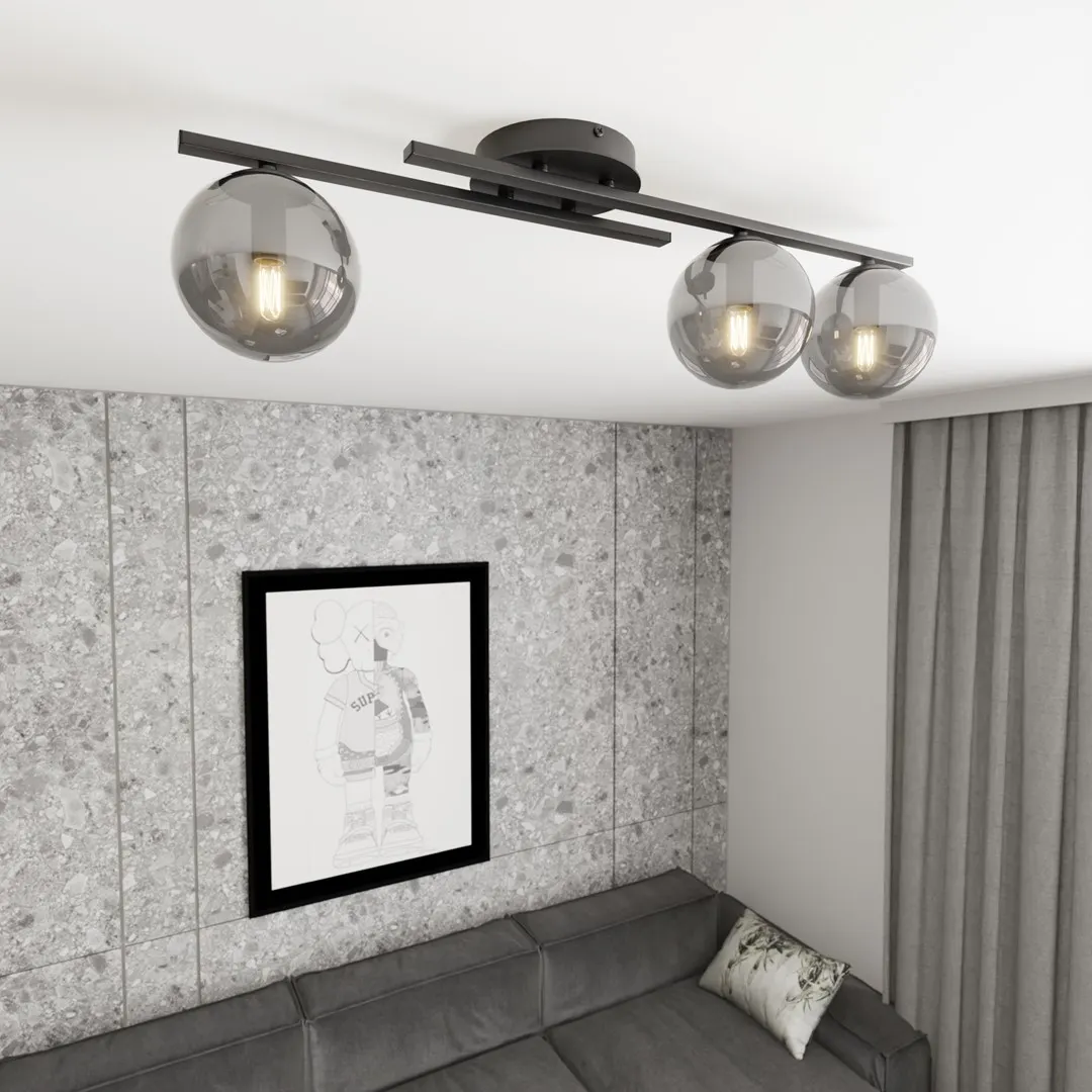 Lampa sufitowa kule KAIRO 3 BL GRAFIT