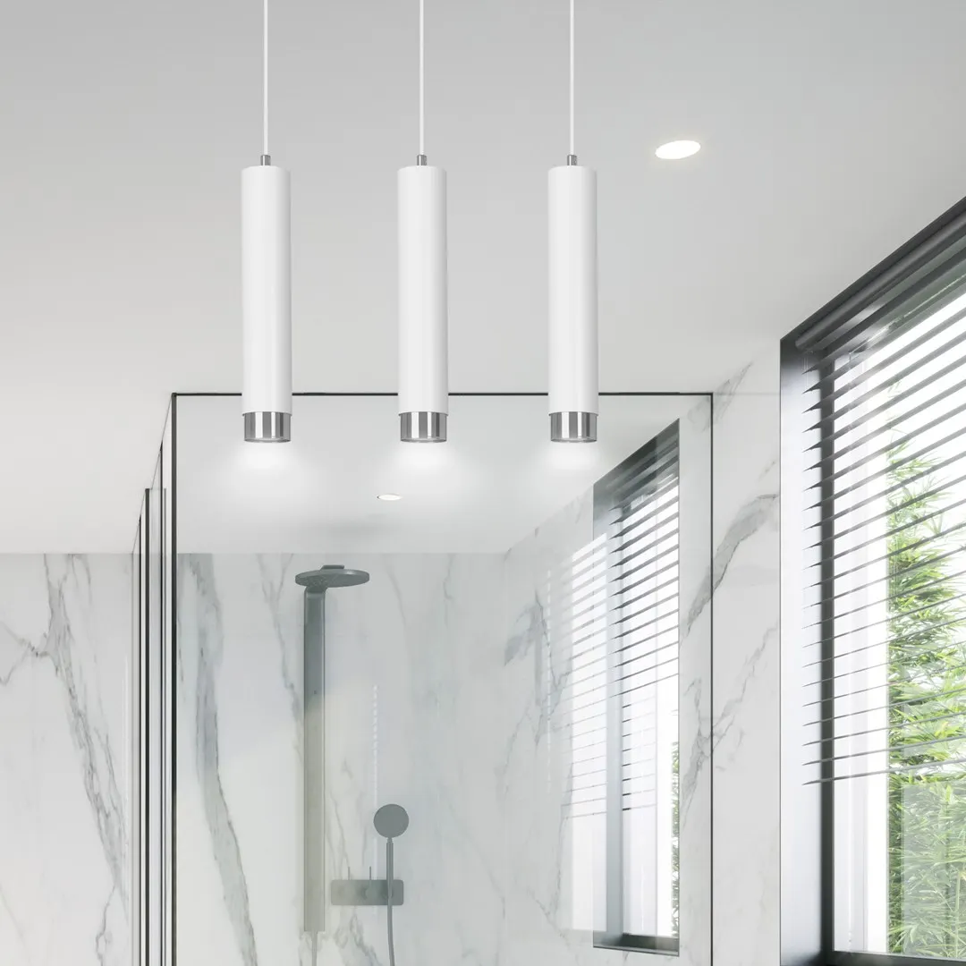 Lampa wisząca KIBO 3 biały chrom — zdjęcie 7