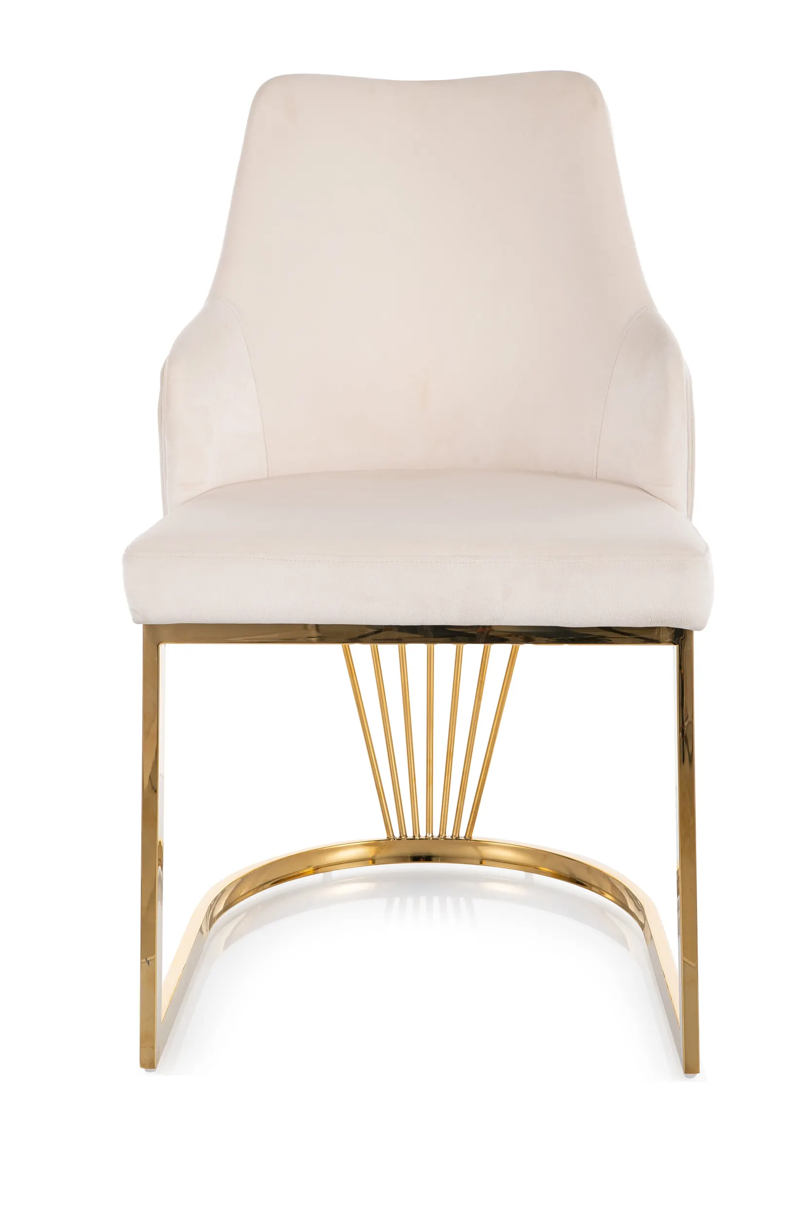 Krzesło ALURE VELVET jasny beż/złote nogi - ALUREVZLJBE