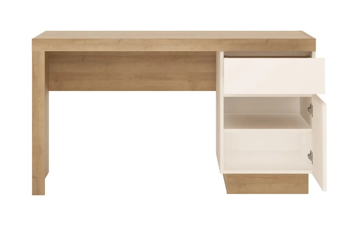 BIURKO LYON LYOB01 DĄB RIVIERA JASNA/BIAŁA ALPEJSKA/BIAŁY HG - 6000000009450