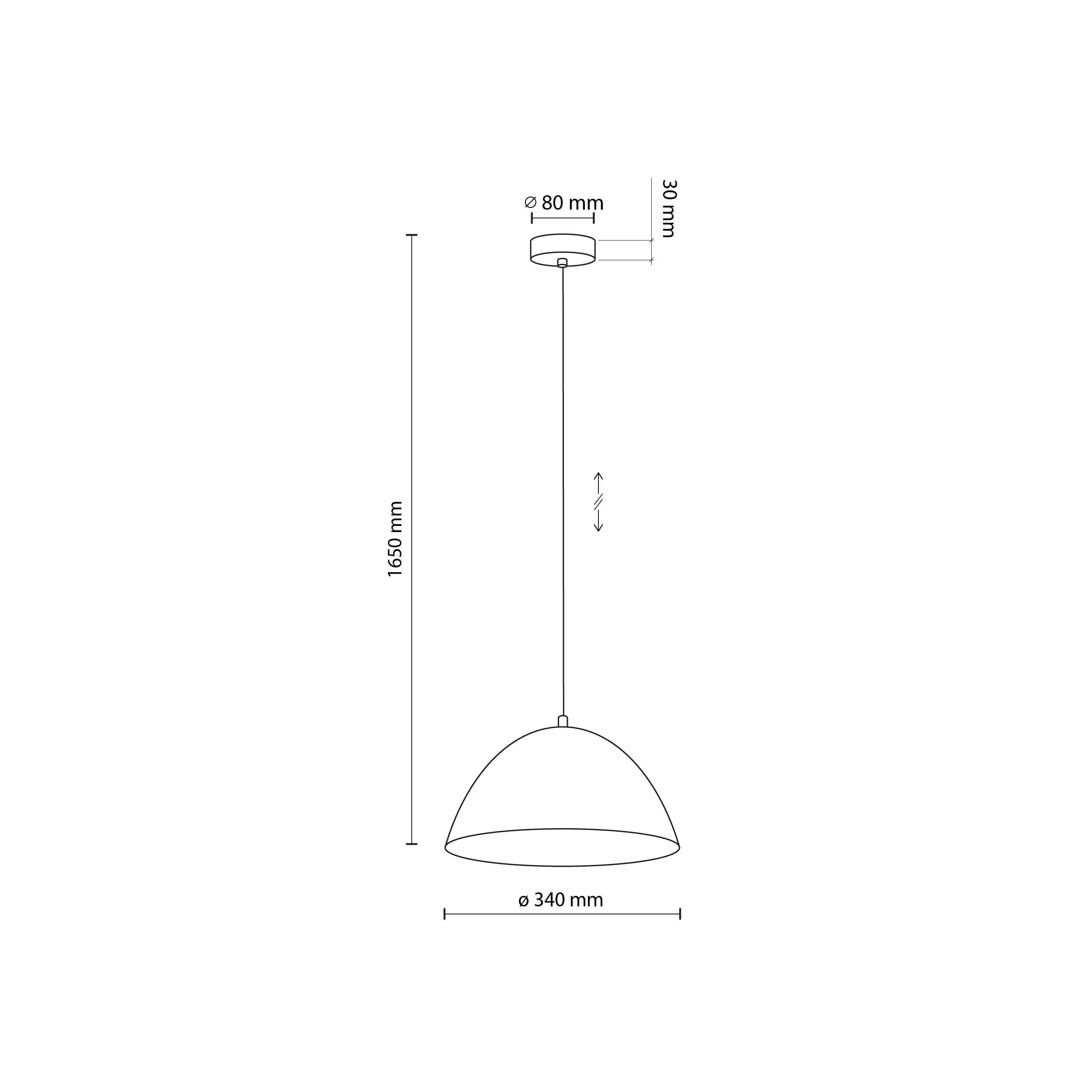 Lampa wisząca FARO brązowa 165x34cm - TK_4332