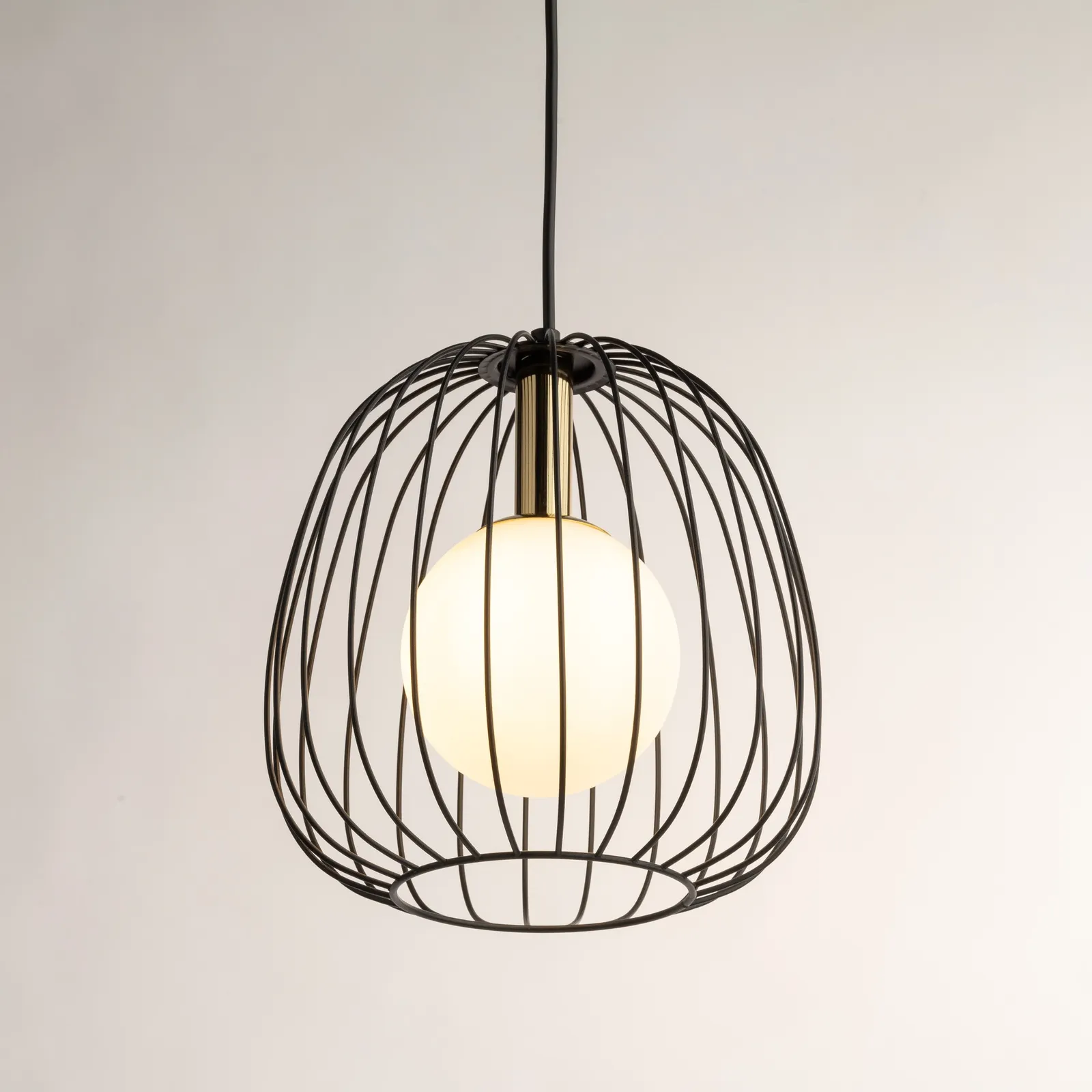 Lampa wisząca BELL 1 S czarno-złota - SI_40726