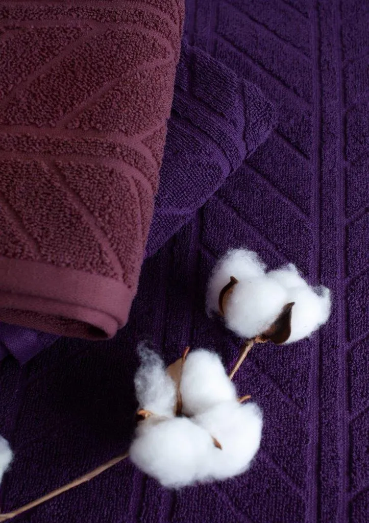 Ręcznik frotte RELIEF 30x50 gramatura 500 śliwkowy - FARO_30231