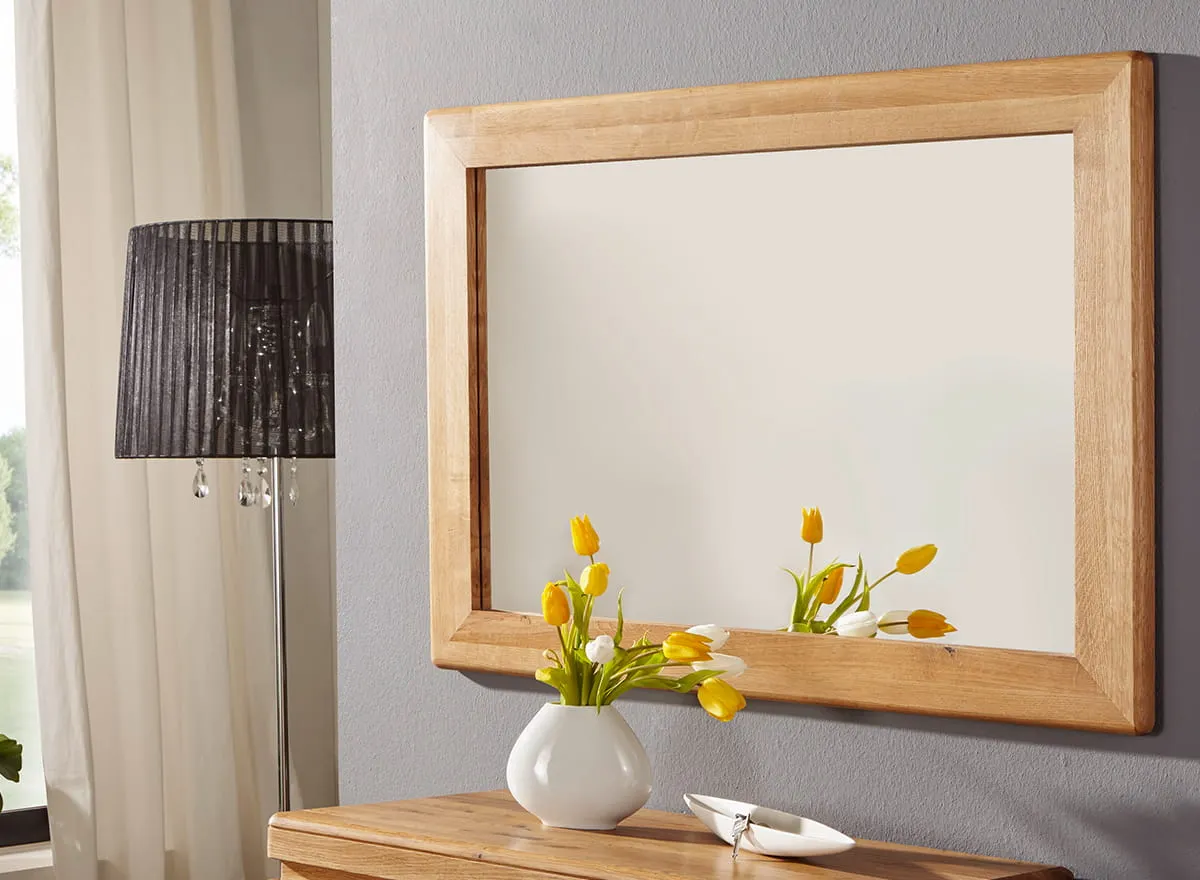 Lustro dębowe do przedpokoju mniejsze Gialo 70x100x3 cm - 2SGIA06