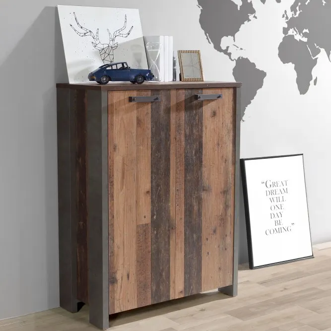 Szafka CLIF 2-drzwiowa - old wood vintage, beton